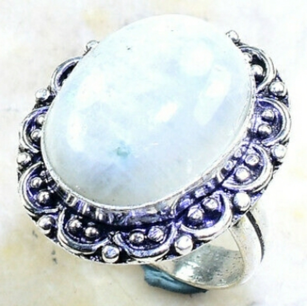 Moonstone ~ Handcrafted 925SS Ring 7